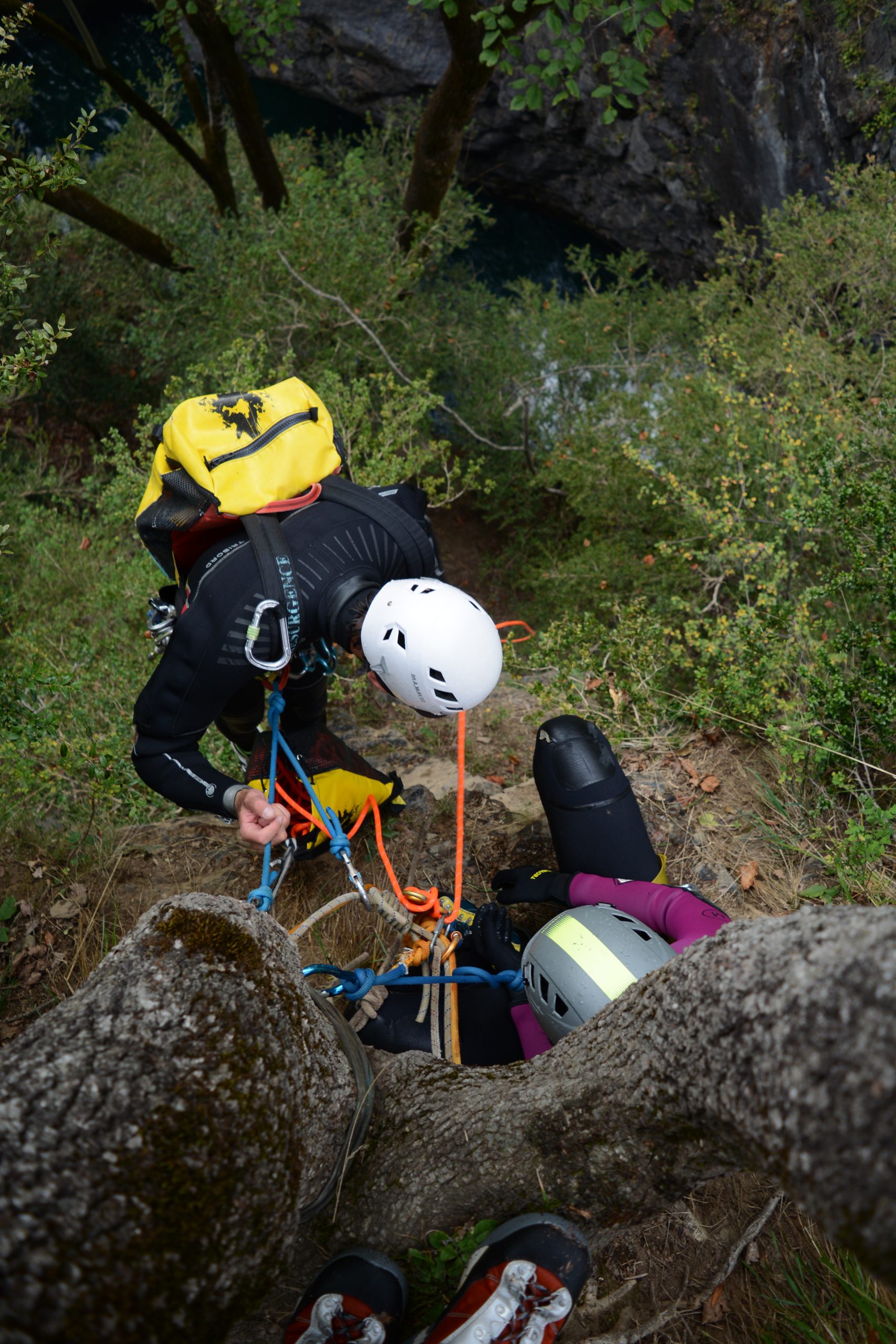 Technique de corde canyon Eriste